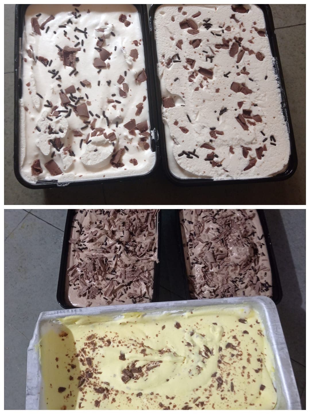Ice cream trays